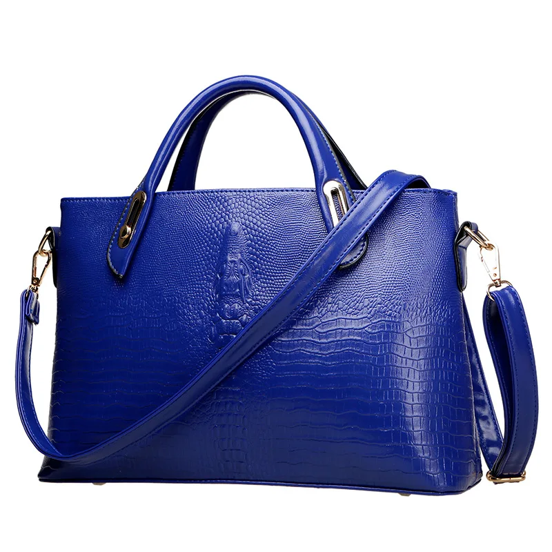 

The new 2019 handbags fashion lady bag OL high quality female bag crocodile Split leather female bag bag Fashion handbags