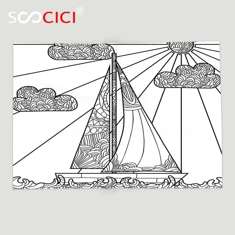 Мягкое Флисовое одеяло на заказ Морской Декор для парусника лодка рисования