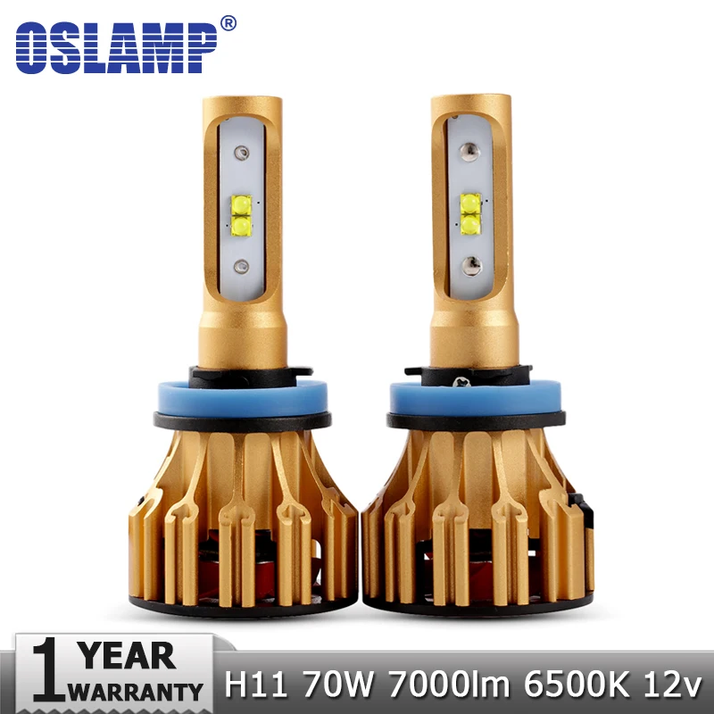 Oslamp H11 Светодиодный лампы для фар 70 Вт 7000LM 6500 к SMD авто налобный фонарь