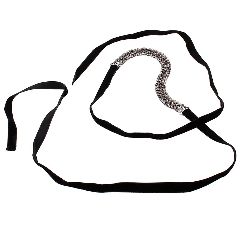 Vintage Hot New Woman Lint Choker Necklaces Elegant Personality Long Alloy Rhinestone Bg Bowknot Necklace Fashion Jewelry | Украшения и