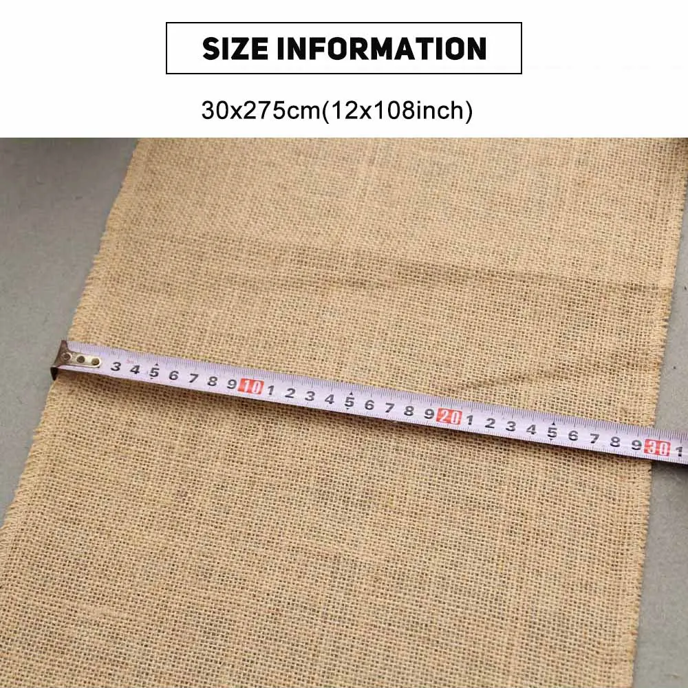 1 шт. Настольный Бегун 30x275 см Burplap настольный бегун для деревенского мероприятия