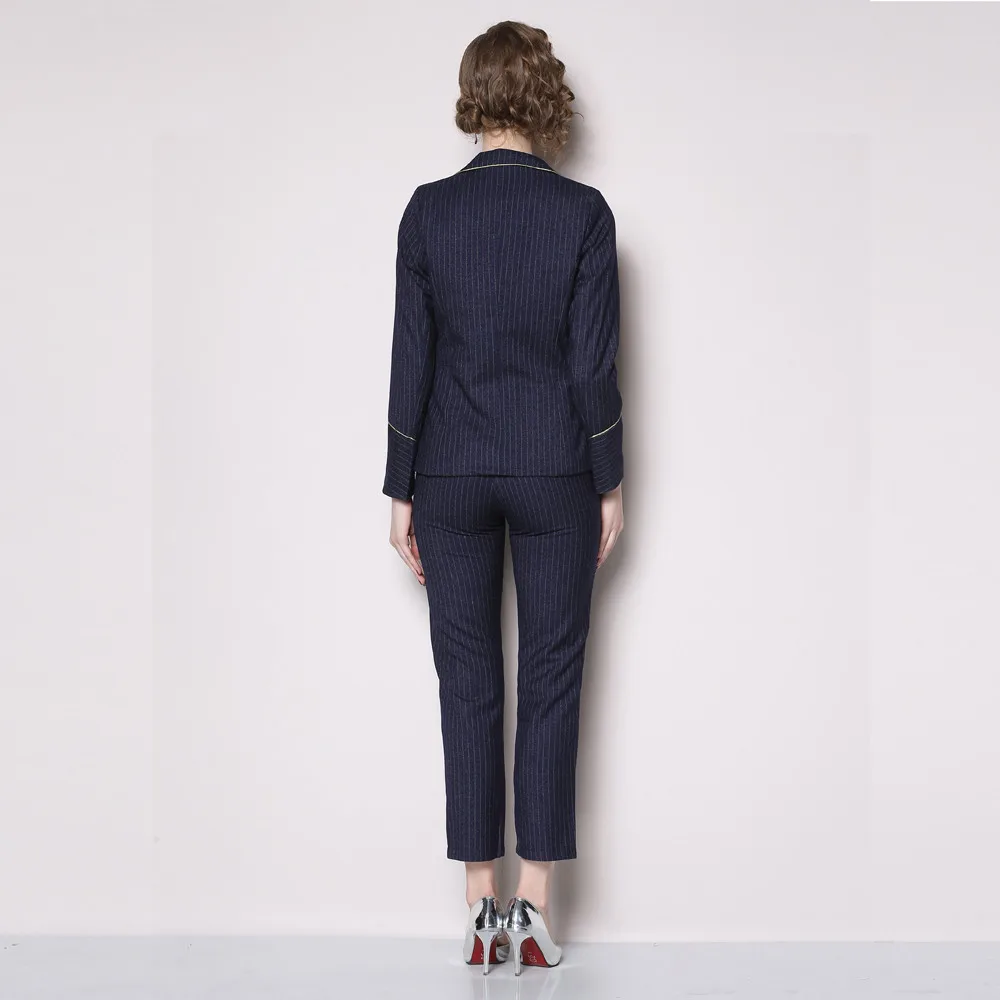 Деловой костюм женский 2019 Новый Модный Тонкий OL темперамент двубортный куртка