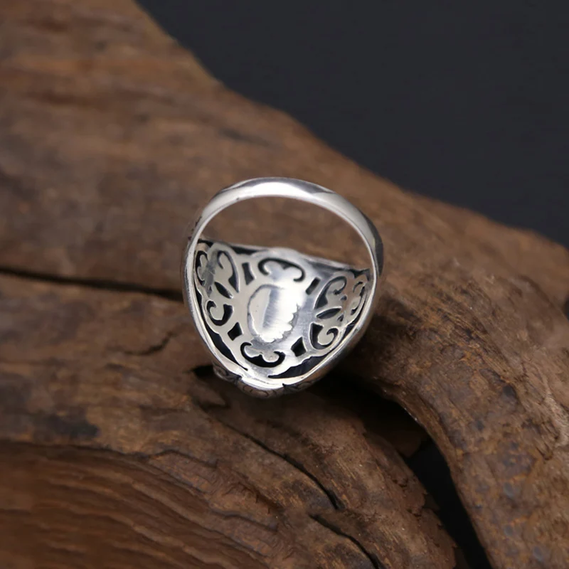 Кольцо со слоном 100% Настоящее 925 пробы Серебряное безопасное обручальное кольцо