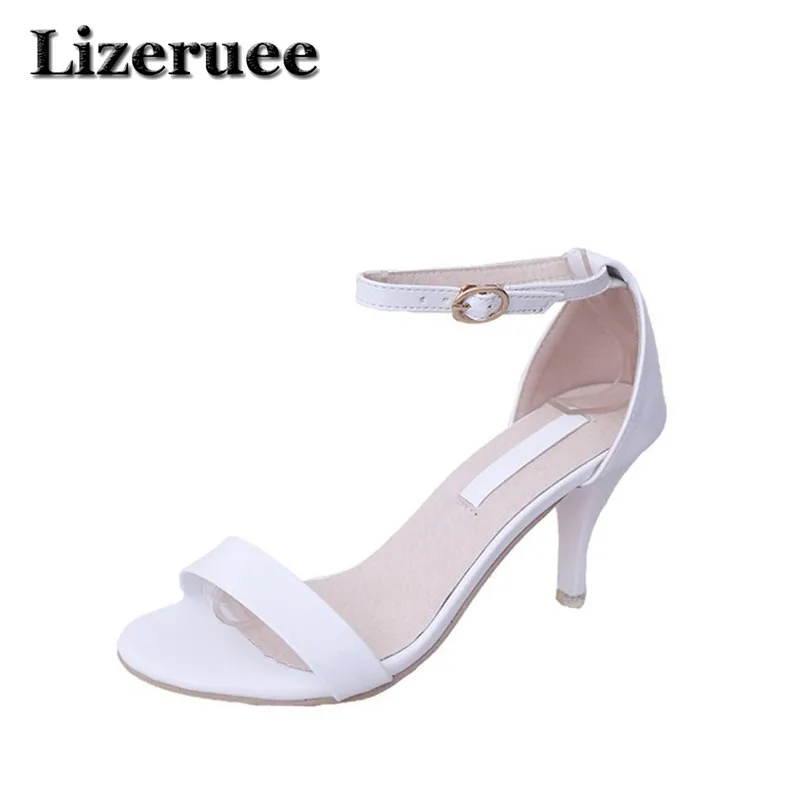 Новые летние женские босоножки на высоком каблуке 8 см вечерние свадебные туфли