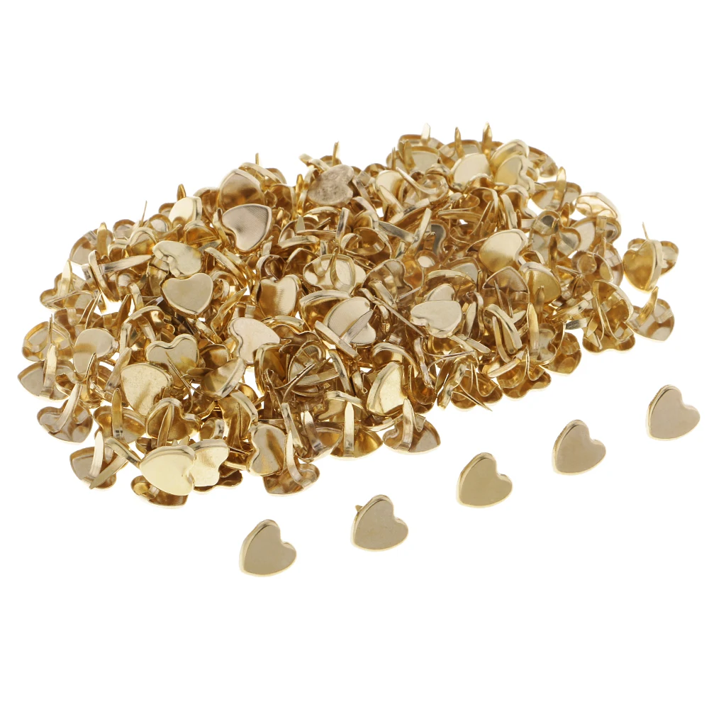 200 шт. мини формы в виде сердца золотого цвета металлические железные бреды