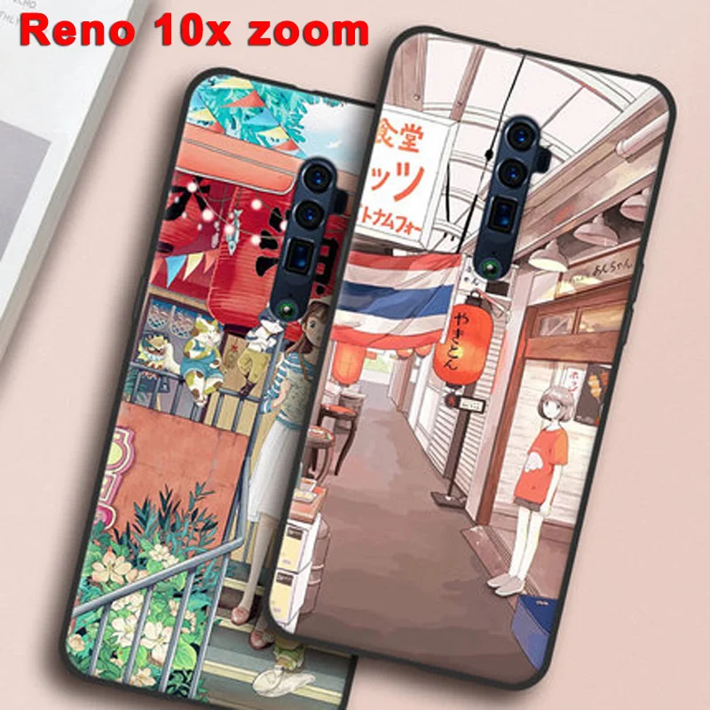 Для OPPO Reno 10x zoom Case girl flower Мягкий Силиконовый ТПУ чехол для телефона 10xzoom версия