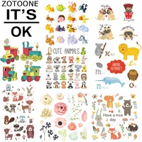 zotoone patches cute animal sets iron on transfer patches for clothing bag washable badges diy accessory clothing deco patches d