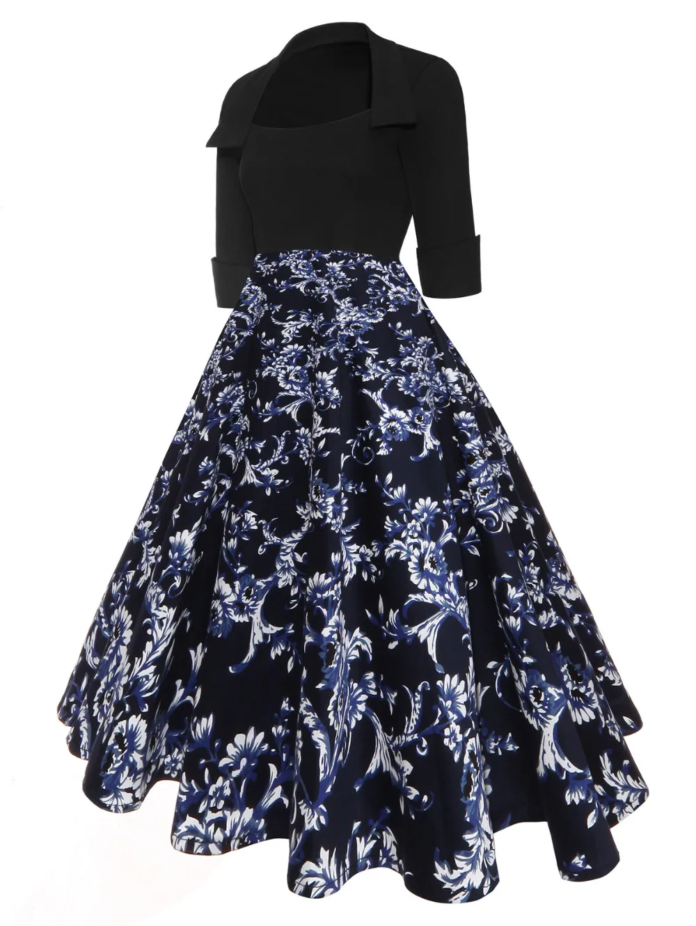 Pin Up Vestidos размера плюс Для женщин весенние черные Ретро Повседневное Платья для вечеринок рокабилли 50s Винтаж Одри Хепберн Платье