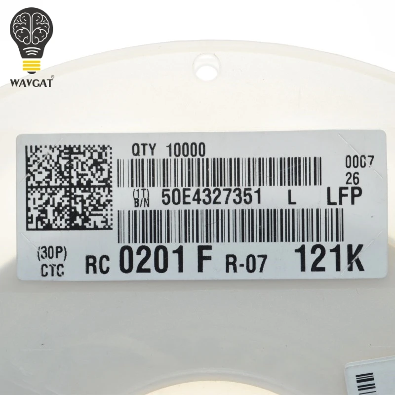 100 шт. 0201 1% 121K ohm SMD резистор RC0201|smd resistor|ohm resistor0201 resistor |