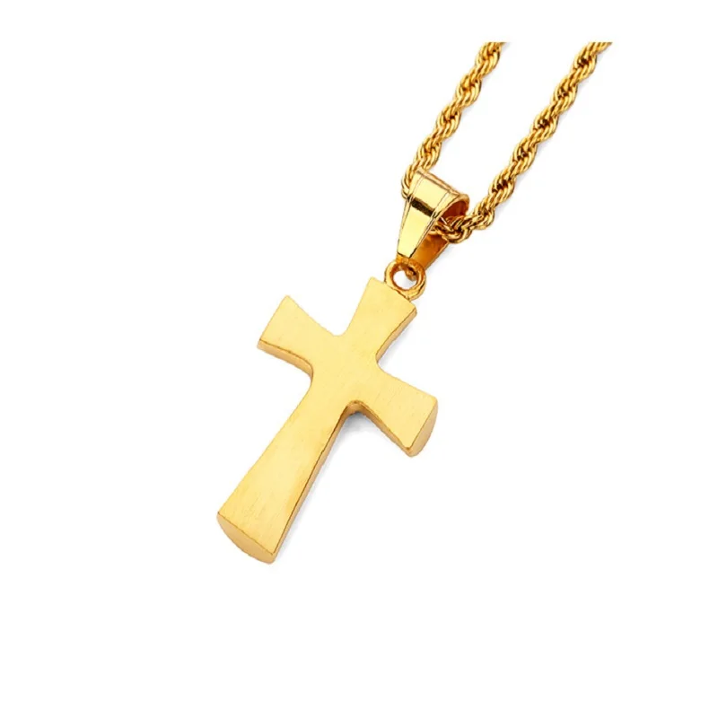 Мода Хип-хоп мужские крест ожерелье шипованных горный хрусталь Bling ювелирные