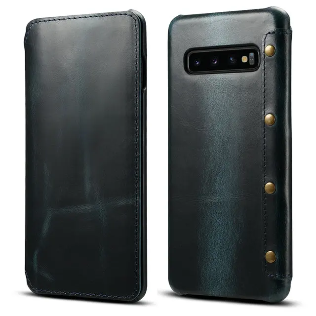Чехол из натуральной кожи для samsung Galaxy S10, чехол для samsung S10Plus, роскошный флип-чехол для Etui, samsung S10 Plus, чехол Galaxy S10e