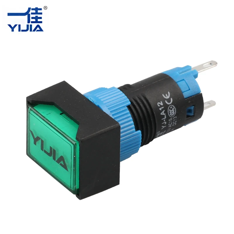 12 мм Световой индикатор прямоугольная сигнальная лампа 2 контакта LA12 D/J 6V 12V 24V 110V