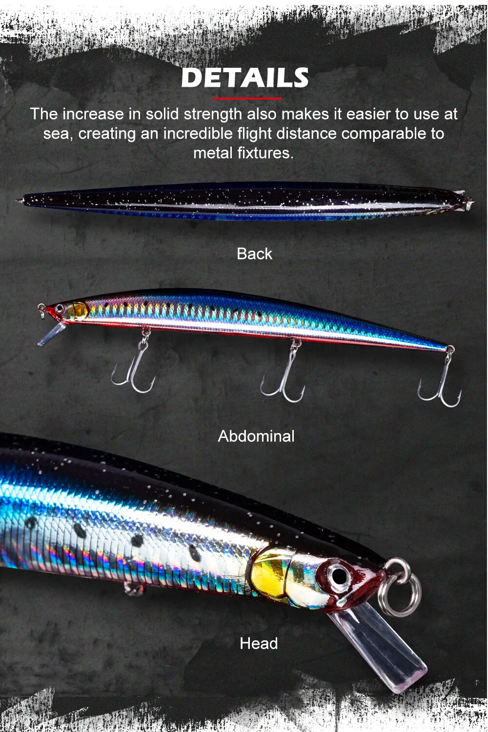 Hunthouse Tide Slim Minnow flyer175 плавающая жесткая приманка для рыбалки Морская рыбалка 175 мм 25 г 3D глаза ABS пластик для морской щуки