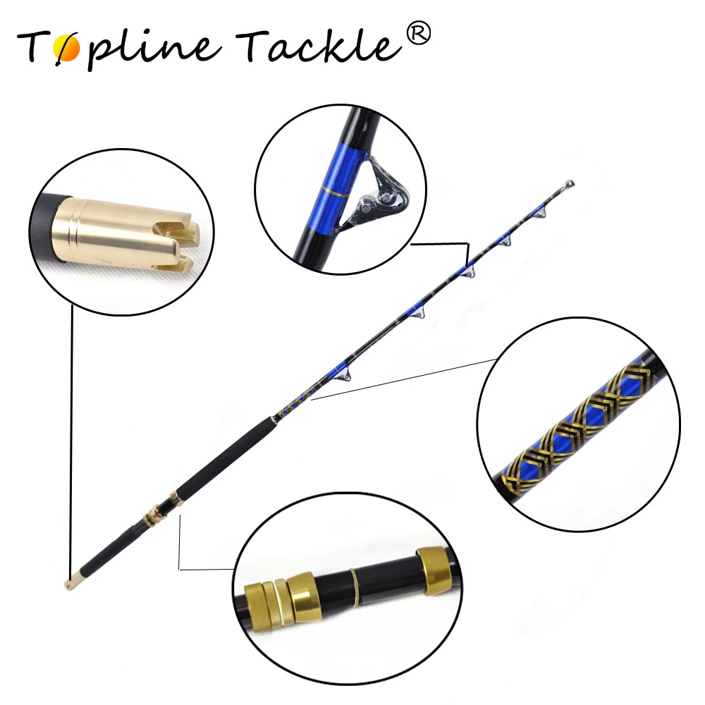 2018 TopLine снасти FX80130 рыболовные прямые встык нейлоновые Троллинг джигггинг