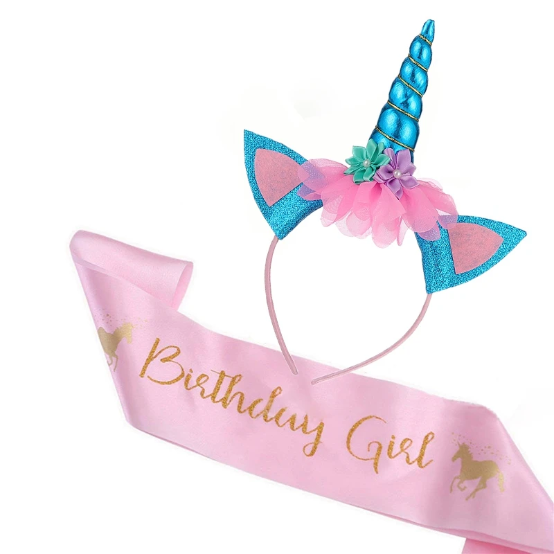 Blue Headband Taoup 12 дюймов Единорог шары латексные шары конфетти с днем рождения детей воздушные фигурки Единорог вечерние единороги - Цвет: Blue Headband