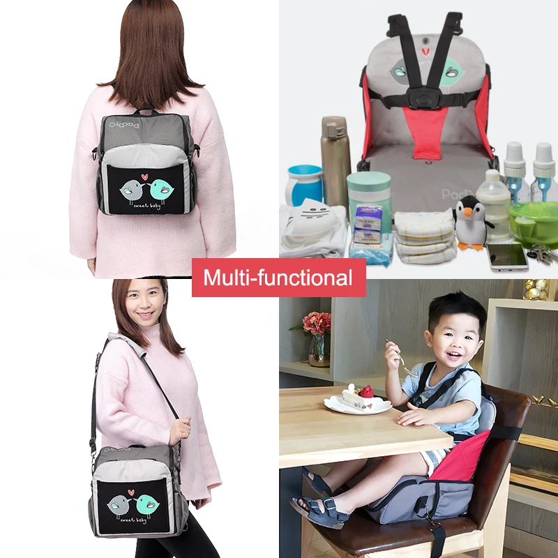 PacPro Портативный Детское сиденье для хранения складной обеденный стул пеленки