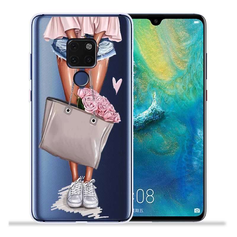 Модный чехол для телефона на высоком каблуке для девушек и женщин huawei mate 20 Lite Pro mate 9 10 Lite Pro Nova 2 Plus Nova3 Nova3i задняя крышка Etui - Цвет: 04