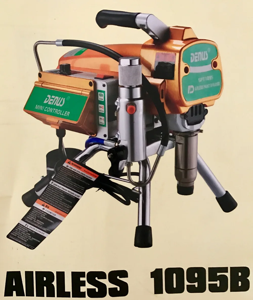 Сверхмощный Электрический безвоздушный распылитель краски поршневой 1095 bс