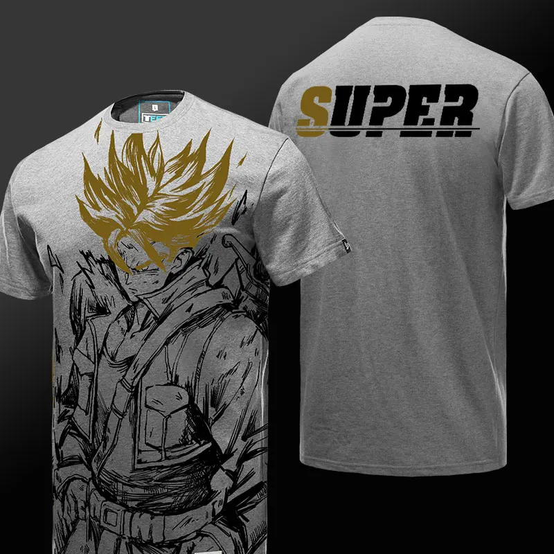 TEE7 Dragon Ball Z Супер Saiyan хлопковая Футболка Сон Гоку Вегета шорты с коротким рукавом