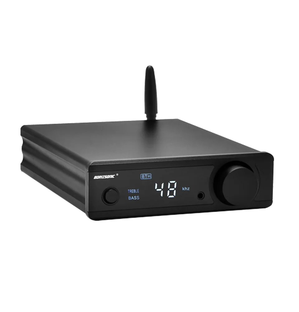 Black BRZHIFI HiFi стерео Bluetooth 5,0 TDA7498E усилитель мощности с активным сабвуферный наушник Amp USB/OPT/COAX DAC декодер - Цвет: Black