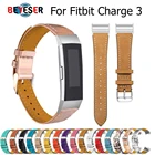Сменный Браслет для Fitbit Charge 3, 4 ремешка, кожаный ремешок, сменный ремешок для смарт-часов, фитнес-ремешок