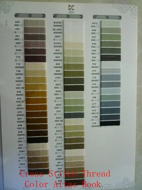 Высококачественная Вышивка крестиком Карта цветов/Руководство по цвету книги