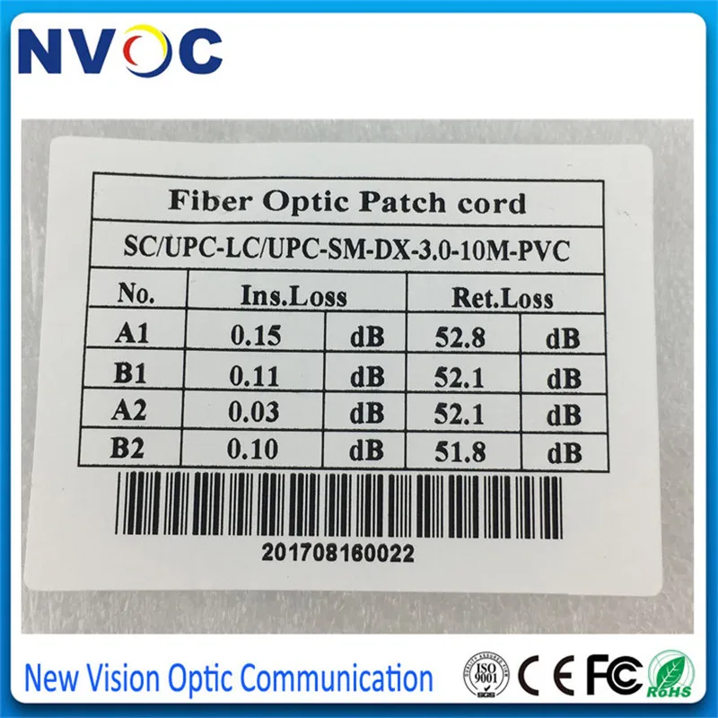 10 шт./пакет 10M SM DX SC/UPC LC/UPC оптоволоконный патч корд Одномодовый Дуплекс ПВХ