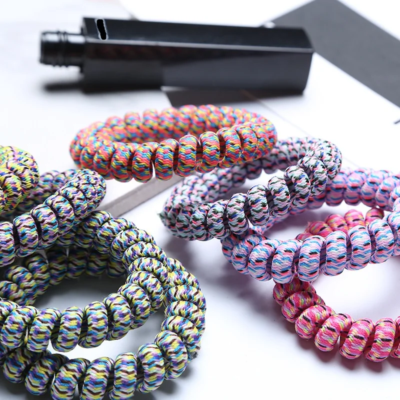 Резинка для волос эластичная телефонная проволока весенний дизайн женщин и