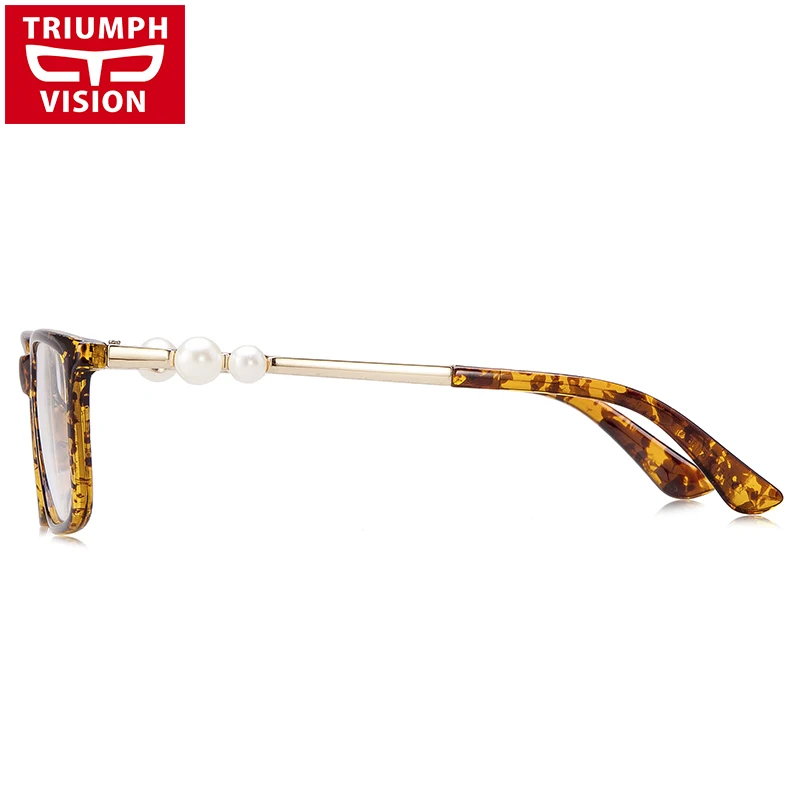 TRIUMPH VISION жемчужные оправы для очков Черепаховые очки женские модные квадратные оправы прозрачные линзы женские очки для близорукости