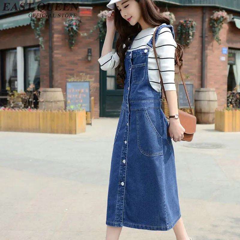 Джинсовый сарафан для женщин джинсовый весенние платья подростков Новое