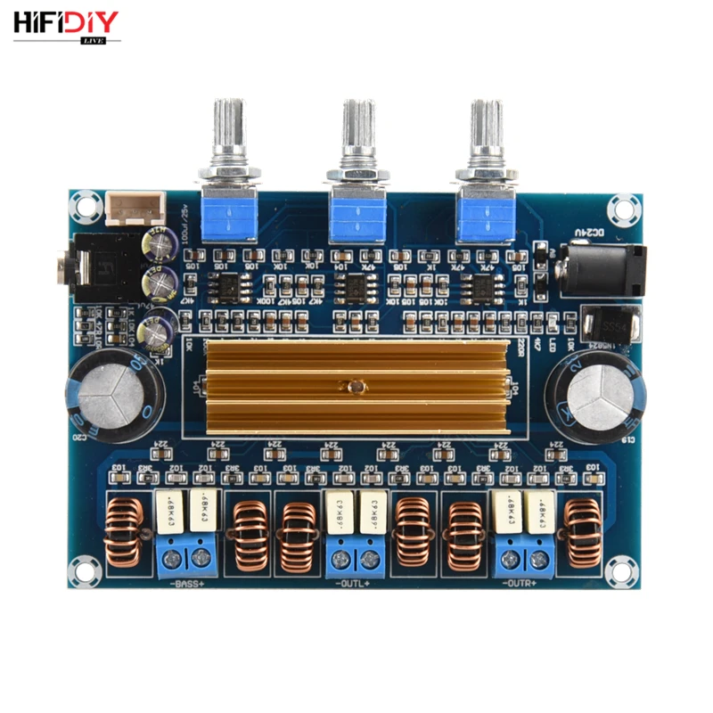 HIFIDIY LIVE A2.1 TPA3116 2,1 Hi-Fi усилитель доска Автомобильный цифровой аудио усилитель 50 Вт* 2+ 100 Вт TPA3116 домашний для динамика