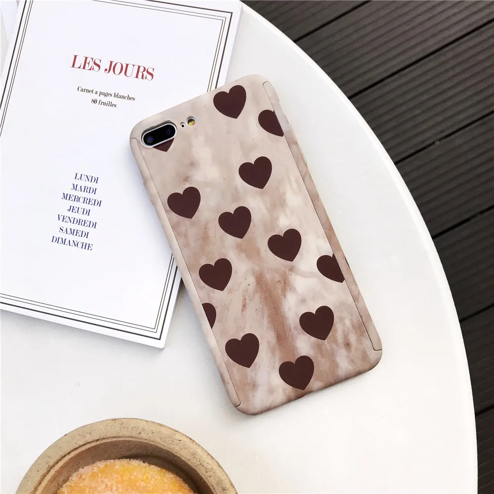 Ретро полный корпус PC чехол для телефона для iPhone 11 Pro Max X XR XS Max Love Heart твердый 360 чехол для iPhone 5 5S SE 6 6S 7 8 Plus Coque