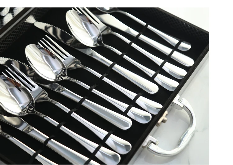 Набор столовых приборов из нержавеющей стали с деревянной подарочной коробкой