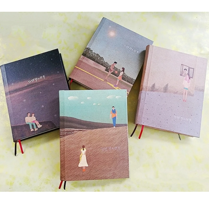 Творческий Тетрадь корейский Канцелярские переплет Цвет страниц дневник Sketchbook