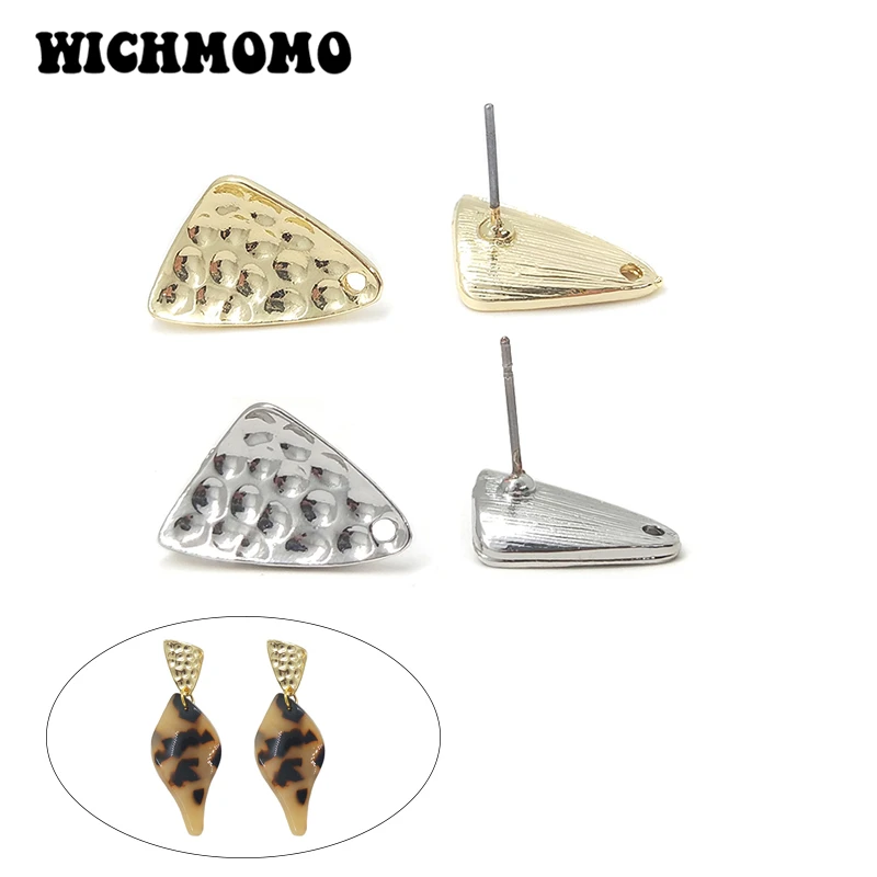 

New Fashion 16mm 10pieces/bag Zinc Alloy Gold Curved Triangle Earring Base Connectors Linker for DIY Earring Jewelry Accessories