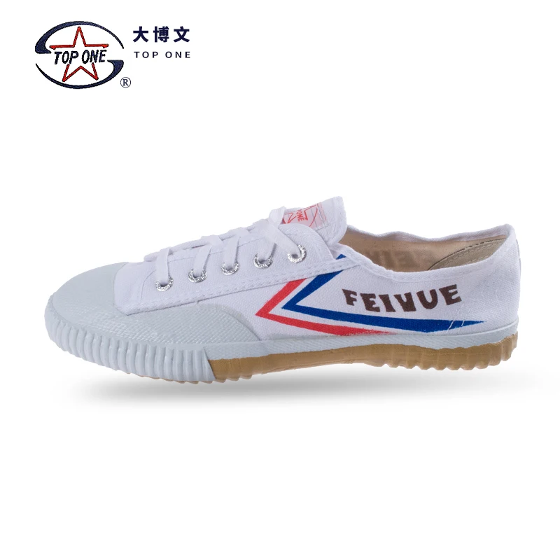 FEIYUE детская боевых искусств обувь легкая обувь низкая парусиновая спортивные туфли - Цвет: Белый