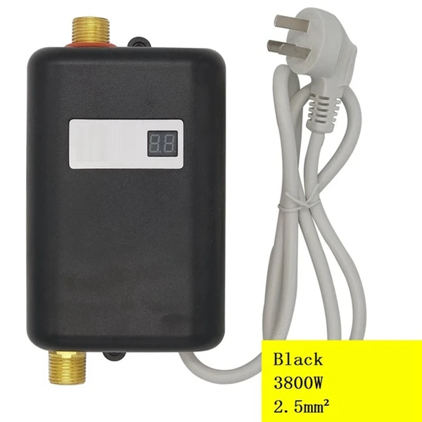 Черный DMWD Free Water Storage Mini Instant Water Heater 3400W 220V Bathroom Hot Shower Instantaneous Water Heater 3S Fast Heating - Цвет: Черный