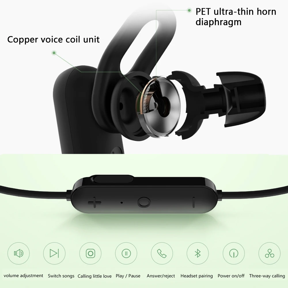 Оригинальные спортивные bluetooth-наушники Xiaomi Youth Edition, беспроводные наушники Xiaomi, гарнитура для бега, спортивные наушники с защитой от пота, управление AI