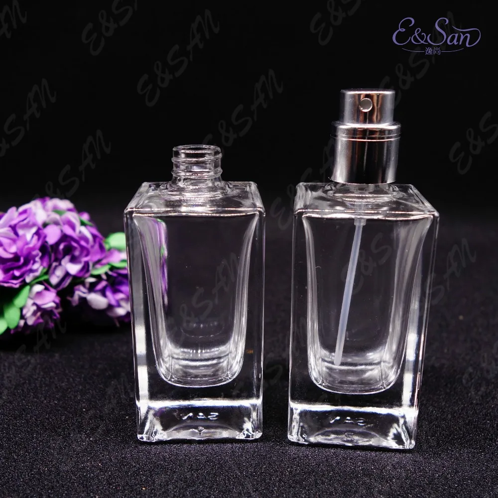 PT170MT-30ML прозрачная плоская квадратная Подушка Деревянные крышки духов стекло пустая косметическая бутылка с распылителем бутылка 100 шт/партия