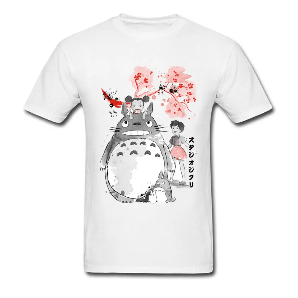 Топы И Футболки с принтом Мой сосед футболка японского аниме для мужчин 100% хлопок