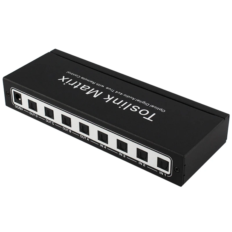 Переключатель Toslink Matrix 4x4 сплиттер SPDIF /TOSLINK цифровое оптическое аудио 4x4True