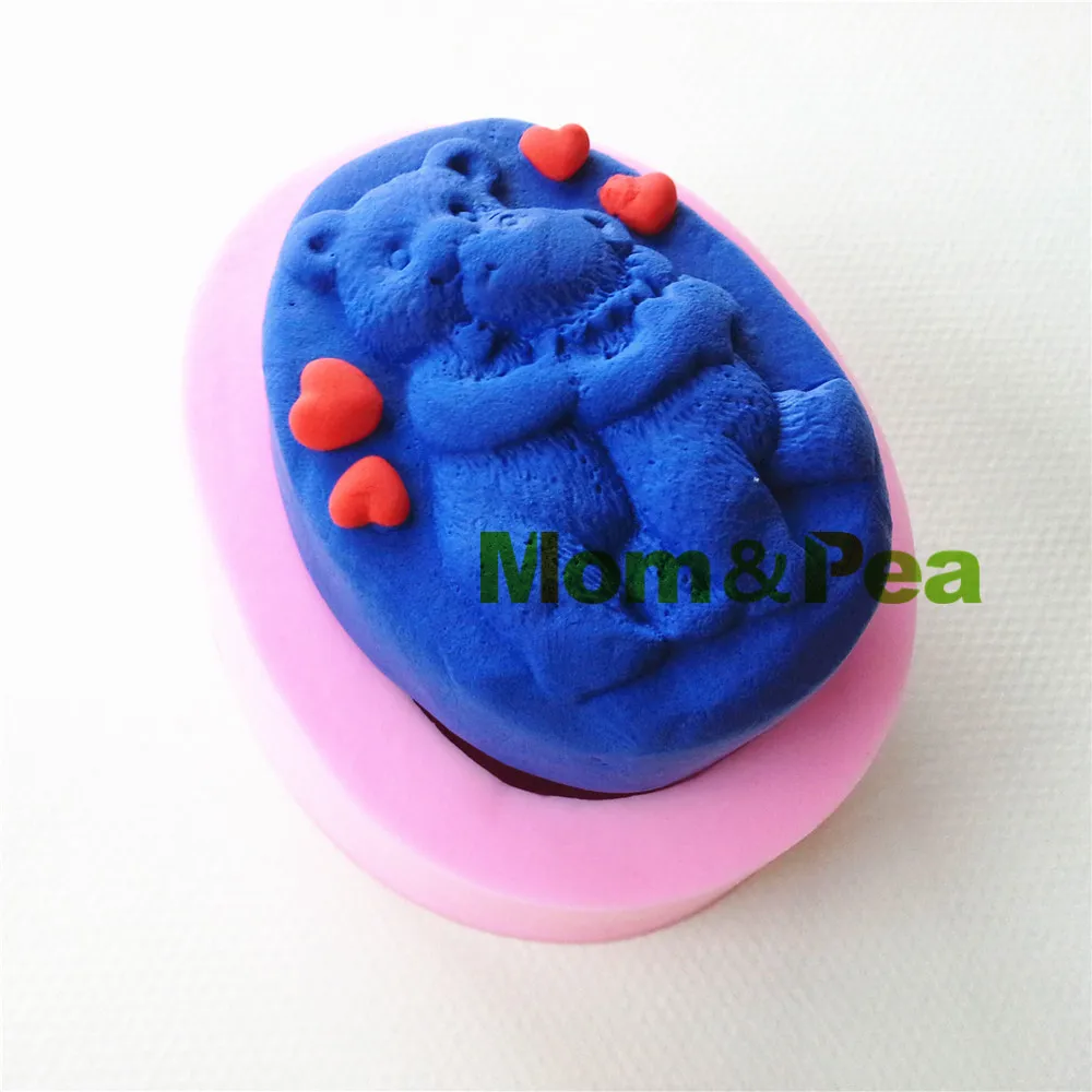 Силиконовая форма для мыла Mom & Pea 3D украшения торта в виде милых медведей 0874