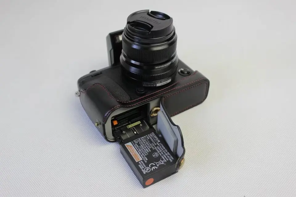 PU Leather Camera Bag Bottom Case For Fujifilm XE3 X-E3 Half Body Set Cover With Battery Opening | Электроника