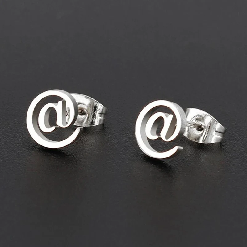 Jisensp Cute Alphabet Earrings in Stud Tiny Lovely A Letter for Women Girls Kids Fashion Jewelry Gift | Украшения и аксессуары