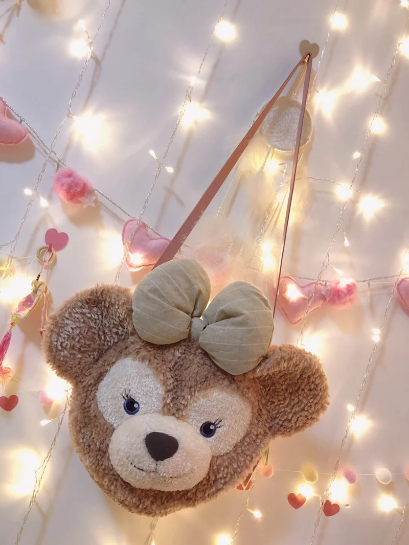 Kawaii аниме 45 см shelliemei медведь плюшевая Мягкая ручная сумка Duffy Медведь Лицо Плюшевая Сумка-тоут сумка на плечо большие плюшевые рюкзаки