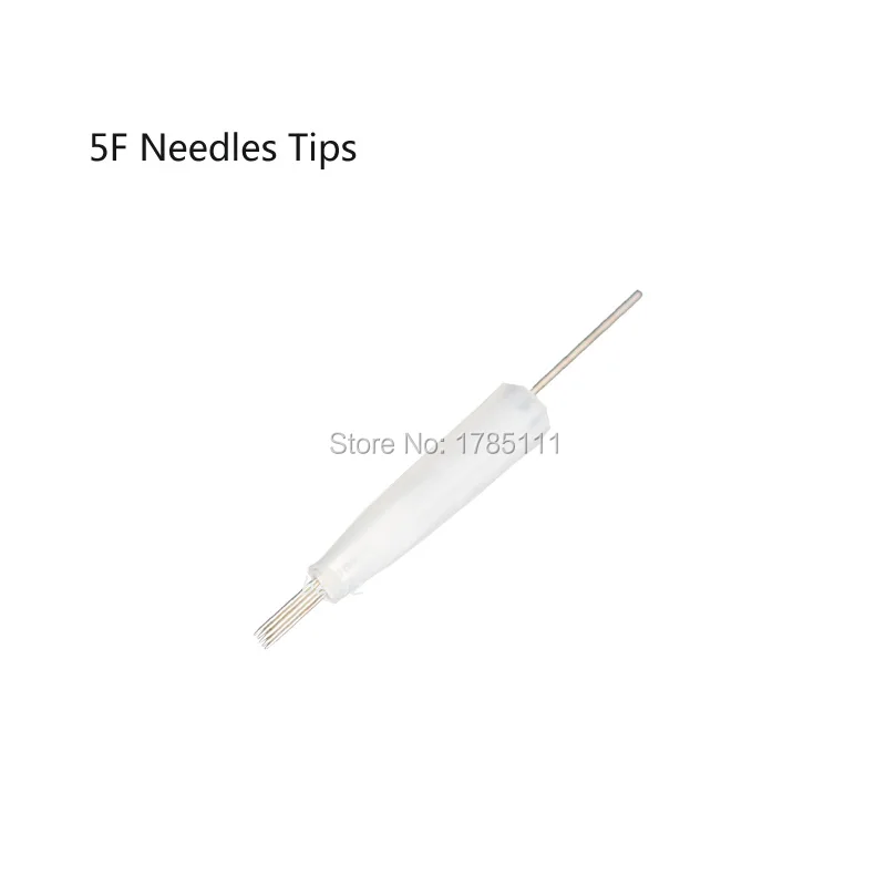 

50 игл 5F и 50 наконечников 5F для перманентного макияжа для традиционного макияжа, косметические иглы для машинки для бровей