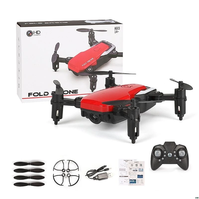 Красный Мини LF606 складной Wifi FPV 2,4 GHz 6-осевой RC Мультикоптер беспилотный игрушечный вертолет Легкая регулировка частоты - Цвет: Красный