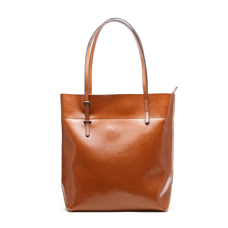 

Nesitu Fashion Brown Black Grey Red Coffee Blue Vertical Horizontal Split Leather Women Shoulder Bags #M0547