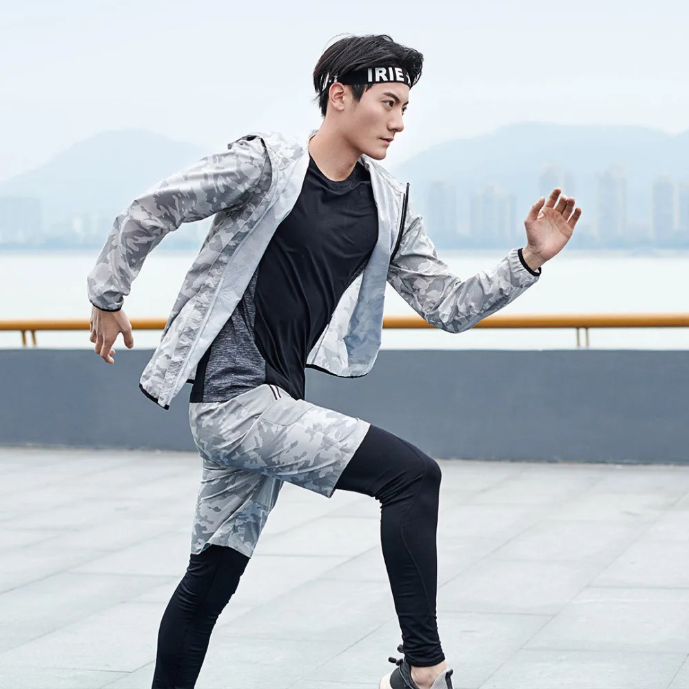 Новинка мужские камуфляжные быстросохнущие спортивные шорты ULEEMARK эластичные