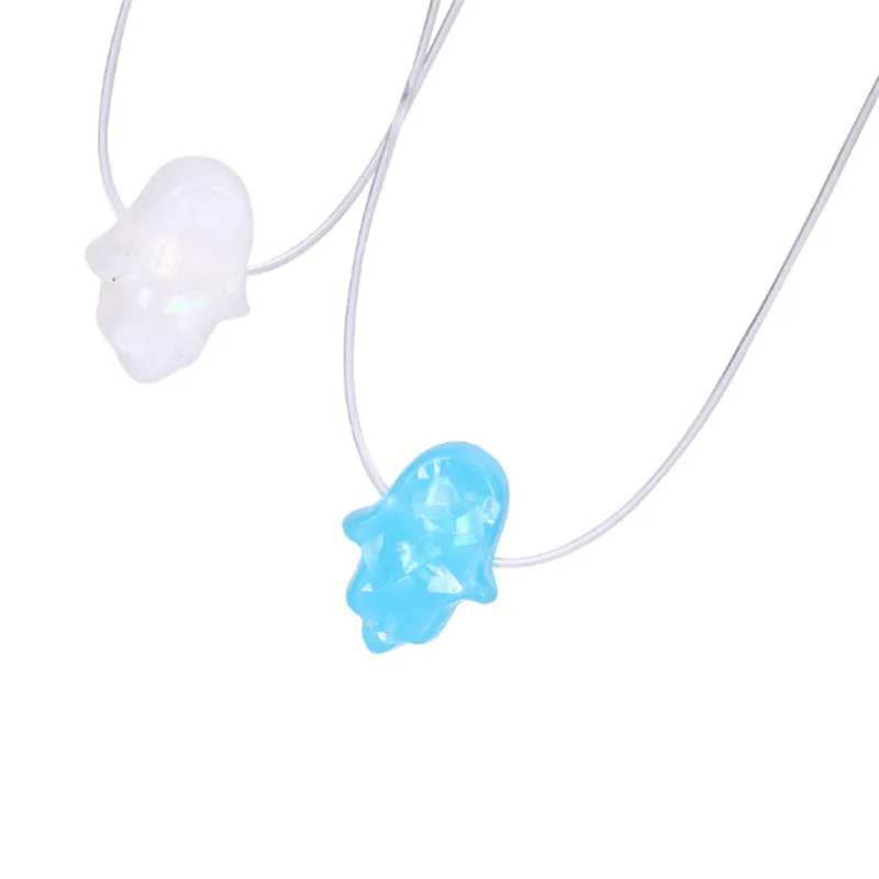 4 цвета опал Хамса ожерелье для женщин ручная подвеска Фатима прозрачная цепочка